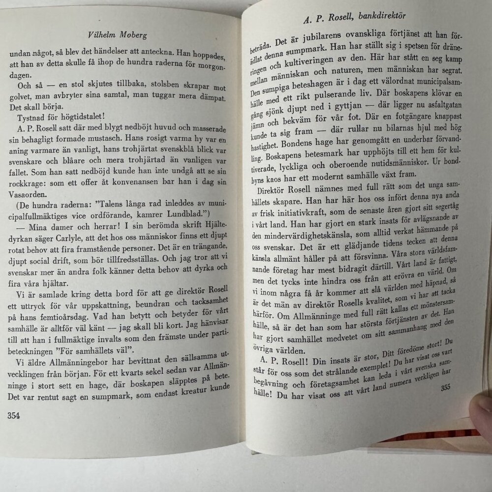 Vilhelm Moberg A.P. Rosell Bankdirektör First Edition HC 1946 Swedish Language - Picture 16 of 16